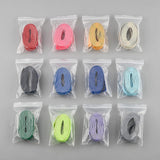 Flat Elastic Rubber Band, Webbing Garment Sewing Accessories, Mixed Color, 25mm, 12 colors, 2.5m/color, 30m/set