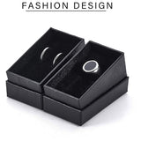 Paper Jewelry Boxes, Pendant/Earring Boxes, with Sponge, Rectangle, Black, 7.25x4.2x3cm