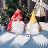 Artificial Wool Gnome Beard Costume Beard, Festive & Party Decoraions, with Wood Beads, White, 190~200x90x1.5mm, 15mm