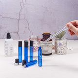 Glass Bottle, with Steel Roller Ball and Plastic Cap, Plastic Graduated Pipettes, Mixed Color, 9.1x1.6cm