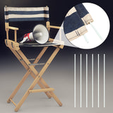 Director Chair Replacement Fiberglass Round Stick, Fiberglass Rod, Also as Prop for Umbrella, Kite, Flag, White, 381x6mm