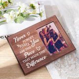 MDF Wood Photo Frames, for Tabletop Display Photo Frame, Rectangle, Word, 195x255x12mm