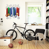 Sports Theme Iron Medal Hanger Holder Display Wall Rack, with Screws, Athletics Pattern, 150x400mm