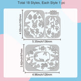 Easter Rabbit Theme Carbon Steel Cutting Dies Stencils, for DIY Scrapbooking, Photo Album, Decorative Embossing Paper Card, Stainless Steel Color, Egg, 97~136x102~126x0.8mm, 2pcs/set