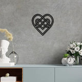 Iron Wall Signs, Metal Art Wall Decoration, for Living Room, Home, Office, Garden, Kitchen, Hotel, Balcony, Heart Pattern, 200x200x1mm, Hole: 5mm