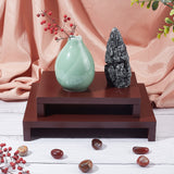 2Pcs 2 Sizes Wood Display Basements, for Gemstone, Mini Vase Display, Rectangle, Brown, 12.7~17.78x17.78~22.86x3.81cm, 1pc/size