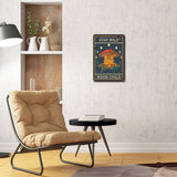 Iron Sign Posters, for Home Wall Decoration, Rectangle with Word Stay Wild Moon Child, Mushroom Pattern, 300x200x0.5mm