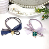 Pendant Sets, with CCB Plastic Enamel Pendants and Alloy Charms, Four Leaf Clover, Mixed Color, 74x72x17mm, 90pcs/box