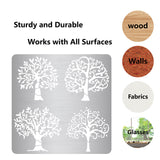 Stainless Steel Cutting Dies Stencils, for DIY Scrapbooking/Photo Album, Decorative Embossing DIY Paper Card, Matte Stainless Steel Color, Tree of Life Pattern, 160x160x0.5mm