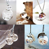 DIY Pendant Making, Round Mechanized Blown Glass Globe Beads and Clear Glass Globe Bottle Charms Pendants, with Rack Plating Brass Bails, Mixed Color, 18mm, Hole: 5mm, Charm: 8mm, 60pcs/set