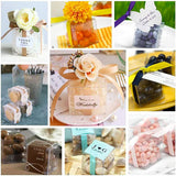 Foldable Transparent PVC Boxes, for Craft Candy Packaging, Wedding, Party Favor Gift Boxes, Square, Clear, 15x15x15cm, Unfold: 41.6x30.1x0.1cm