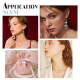 Acrylic Pendants, with Golden Plated Brass Loops and ABS Plastic Imitation Pearl, Umbrella, Cornflower Blue, 20~21x20x20mm, Hole: 1.6mm, 24pcs/box