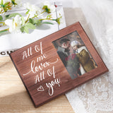 MDF Photo Frames, for Tabletop Display Photo Frame, Rectangle with Word, Heart Pattern, 195x254x12mm