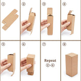 Paper Cardboard Boxes, Essential Oil Packing Box, Gift Box, Rectangle, Sandy Brown, 9.1x3.7x3.6cm, Unfold: 18.6x7.2x0.1cm