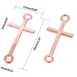 Alloy Links connectors, Sideways Cross, Mixed Color, 39x17x2mm, 20pcs/color, Total 60pcs/box