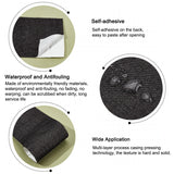 Self-Adhesive Linen Fabric Clothing Patches, Inside & Outside Fabric Repair Patches, Flat, Black, 76x0.5mm, 3.28 yards(3m)/roll