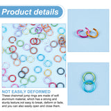 Aluminum Wire Open Jump Rings, Mixed Color, 6x0.8mm, 4.4~5mm inner diameter, about 350pcs/compartment, about 8400pcs/box