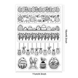 Custom PVC Plastic Clear Stamps, for DIY Scrapbooking, Photo Album Decorative, Cards Making, Egg, 160x110mm