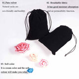 Velvet Jewelry Bags, Black, 17.5x12cm