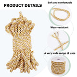 Polyester Twisted Cords, Curtain Rope Accesories, Gold, 8mm