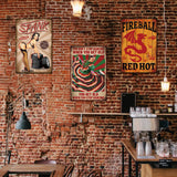 Vintage Metal Tin Sign, Iron Wall Decor for Bars, Restaurants, Cafes Pubs, Rectangle, Dragon, 300x200x0.5mm
