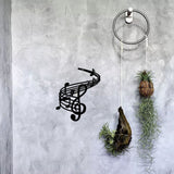 Iron Hanging Ornaments, for Home Wall Decoration, Musical Note, Matte Gunmetal Color, 300x250x1mm