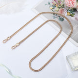 Alloy Chain Bag Handles, Bag Straps, with Iron Snap Clasp, Golden, 120x0.7x0.35cm