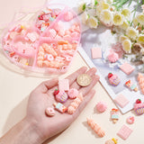 84Pcs 12 Style Resin Cabochons, Cookie, Imitation Food, Mixed Shapes, Mixed Color, 7pcs/style