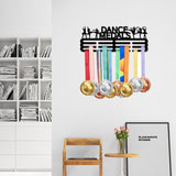 Sports Theme Iron Medal Hanger Holder Display Wall Rack, with Screws, Dancer Pattern, 150x400mm