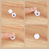 200Pcs Plastic Furniture Fence Screw Hole Plug, with Flip Top Cap, Round, Snow, 9.5x5mm, Hole: 3mm, Inner Diameter: 7mm