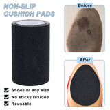 PVC Non-Slip Shoes Sole Sticker Sheets, Adhesive Shoe Sole Protectors, High Heels Anti-Slip Shoe Pads, Black, 100x0.9mm, 1.5m/roll