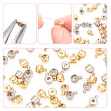 60Pcs 2 Colors Brass Crimp Beads, Cadmium Free & Lead Free, Long-Lasting Plated, Flat Round, Mixed Color, 3.2x2mm, Hole: 1~1.3mm, 30pcs/color