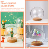 6 Sets Glass Dome Cover, Decorative Display Case, Cloche Bell Jar Terrarium with Cork Base, Round, Clear, 64.5x70.5mm, Inner Diameter: 39mm