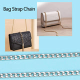 Bag Strap Chains, Iron Curb Link Chains, with Swivel Lobster Claw Clasps, Platinum, 47.2 inch(120cm), 0.7cm