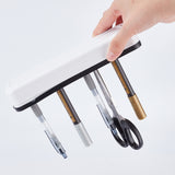 Multipurpose Silicone Storage Box, for Cosmetics Brush Holder, Pen Holder, Toothbrush Holder, Lipstick Holder, Rectangle, Black, 21.1x5.2x3.25cm