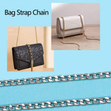 Bag Strap Chains, Iron Curb Link Chains, with Swivel Lobster Claw Clasps, Silver, 63 inch(160cm), 1 strand/box
