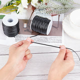 Plastic Cords for Jewelry Making, Black, 2.3mm, 50m/roll