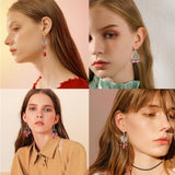 DIY Dangle Earring Making Kits, Including Alloy Chandelier Component Links & Links connectors, Glass Beads, Brass Earring Hooks & Pins, Antique Silver & Platinum, 168pcs/box