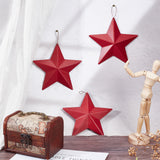 Iron Pendant Decoration, Star, for Christmas Tree, Red, 195mm
