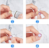DIY Earring & Finger Ring Making Kits, with Stainless Steel  Settings, 10mm Transparent Clear Glass Cabochons, Stainless Steel Color, 40pcs/box