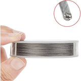 Tiger Tail Wire, Stainless Steel Wire, Stainless Steel Color, 0.5mm, about 196.85 Feet(60m)/roll