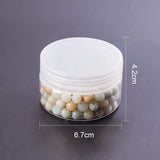 Natural Flower Amazonite Beads, Round, with Plastic Containers, 8mm, Hole: 1mm