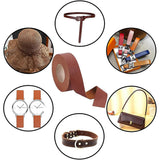 PU Leather Cord, for Leathercraft, Flat with Lychee skin Pattern, Camel, 25x1.8mm, about 2.73 Yards(2.5m)/Roll