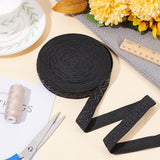 Silicone Non Slip Knitted Elastic Belt, Silicone Gripper Elastic Band for Clothing Sewing, Black, 18.5mm, about 10.00 Yards(9.14m)/Roll