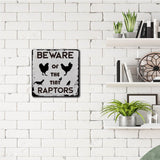 Square Vintage Iron Tin Sign, Metal Warning Signs, for Home Garden Bar Wall Decor, Rooster Pattern, 300x300x0.03mm