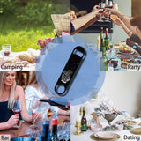 430 Stainless Steel Bottle Openers, Laser Cut, Rectangle, Mushroom, 178x40x2mm