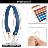 8Pcs 8 Colors PU Leather Bag Strap, with Alloy Swivel Clasps, Flat, Bag Replacement Accessories, Mixed Color, 37x1.85x0.3cm, 1pc/color