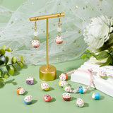 36Pcs 9 Colors Handmade Porcelain Beads, Famille Rose Porcelain, for DIY Accessories, Fortune Cat, Mixed Color, 13x14x11mm, Hole: 2mm, 4pcs/color