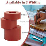 2M Flat Double Face Lychee Pattern Imitation Leather Band, Brown, 37.5x1.8mm, about 2.19 Yards(2m)/Roll