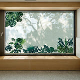 PVC Wall Stickers, for Window Decorations, Leaf, 290x1160mm